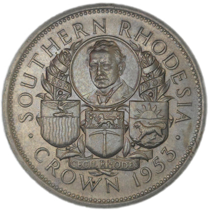 1953 Southern Rhodesia Crown - Arts & Entertainment > Hobbies & Creative Arts > Collectibles > Collectible Coins & Currency > Collectible Coins > Commemorative Coins from The Half Crown