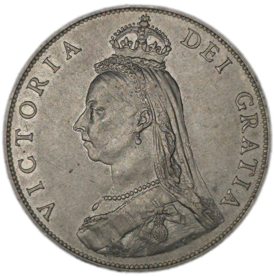 1887 United Kingdom Florin, Queen Victoria, - Arts & Entertainment > Hobbies & Creative Arts > Collectibles > Collectible Coins & Currency > Collectible Coins > Rare Coins from The Half Crown