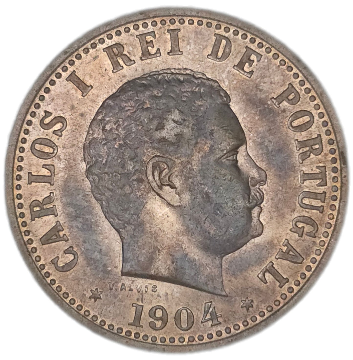 1904 Portuguese India 1 Rupia