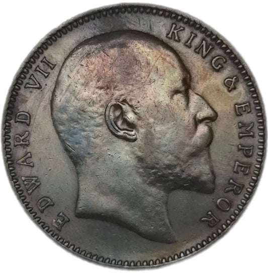 1907 India 1 Rupee, aUNC