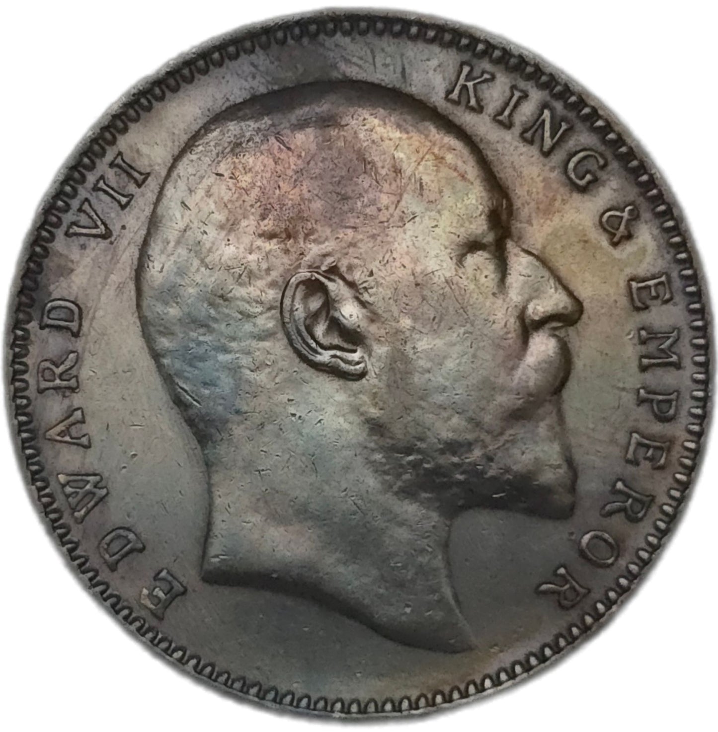 1907 India 1 Rupee, aUNC