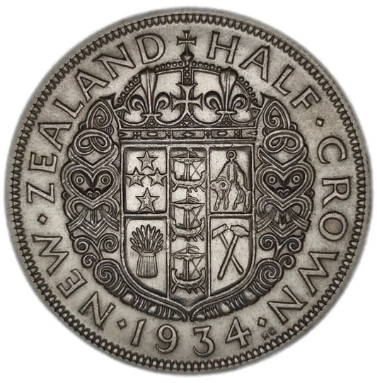 1934 New Zealand Half Crown, aEF