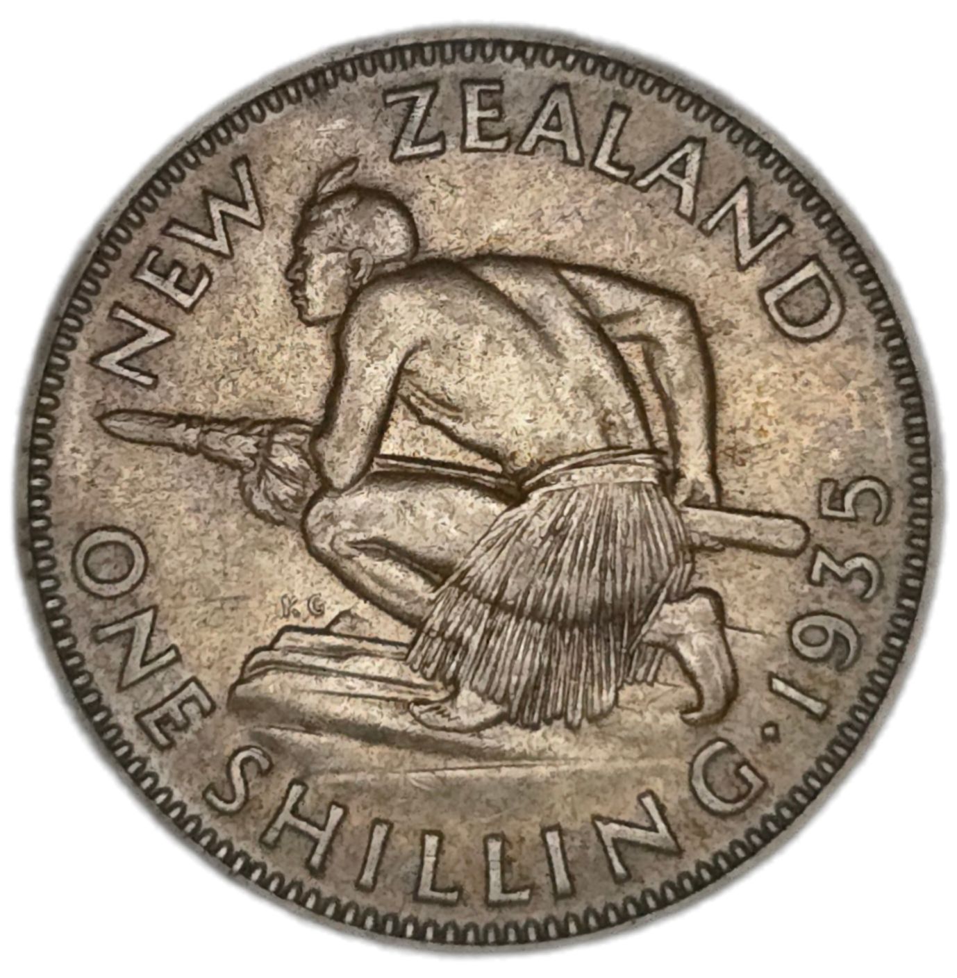 1935 New Zealand Shilling, VF
