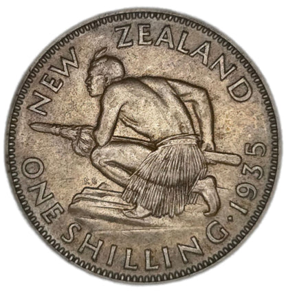 1935 New Zealand Shilling, VF