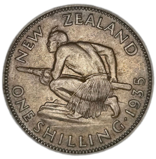 1935 New Zealand Shilling, VF