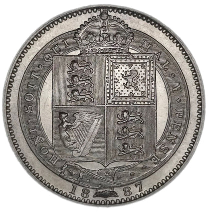 1887 United Kingdom Shilling, aUNC