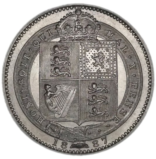 1887 United Kingdom Shilling, aUNC