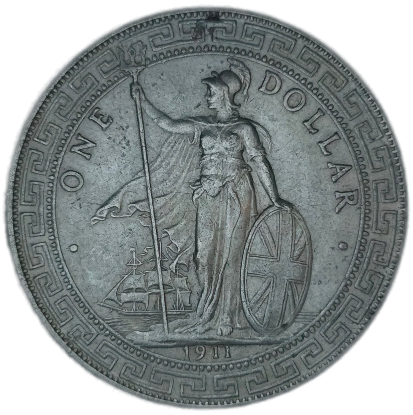 1911 United Kingdom Trade Dollar, gVF