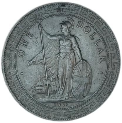 1911 United Kingdom Trade Dollar, gVF