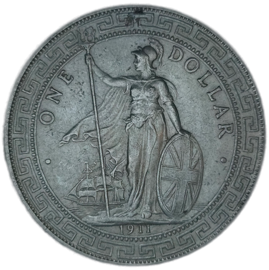 1911 United Kingdom Trade Dollar, gVF