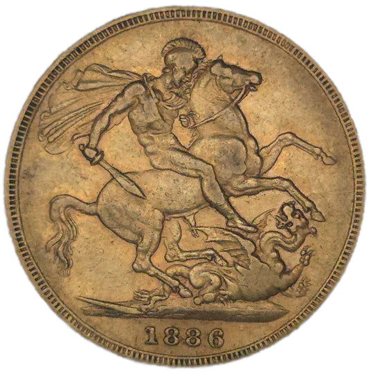 1886 Gold Sovereign, Melbourne Mint