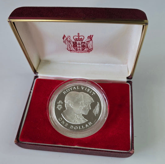 1983 One Dollar Royal Visit Proof, 92.5% Silver