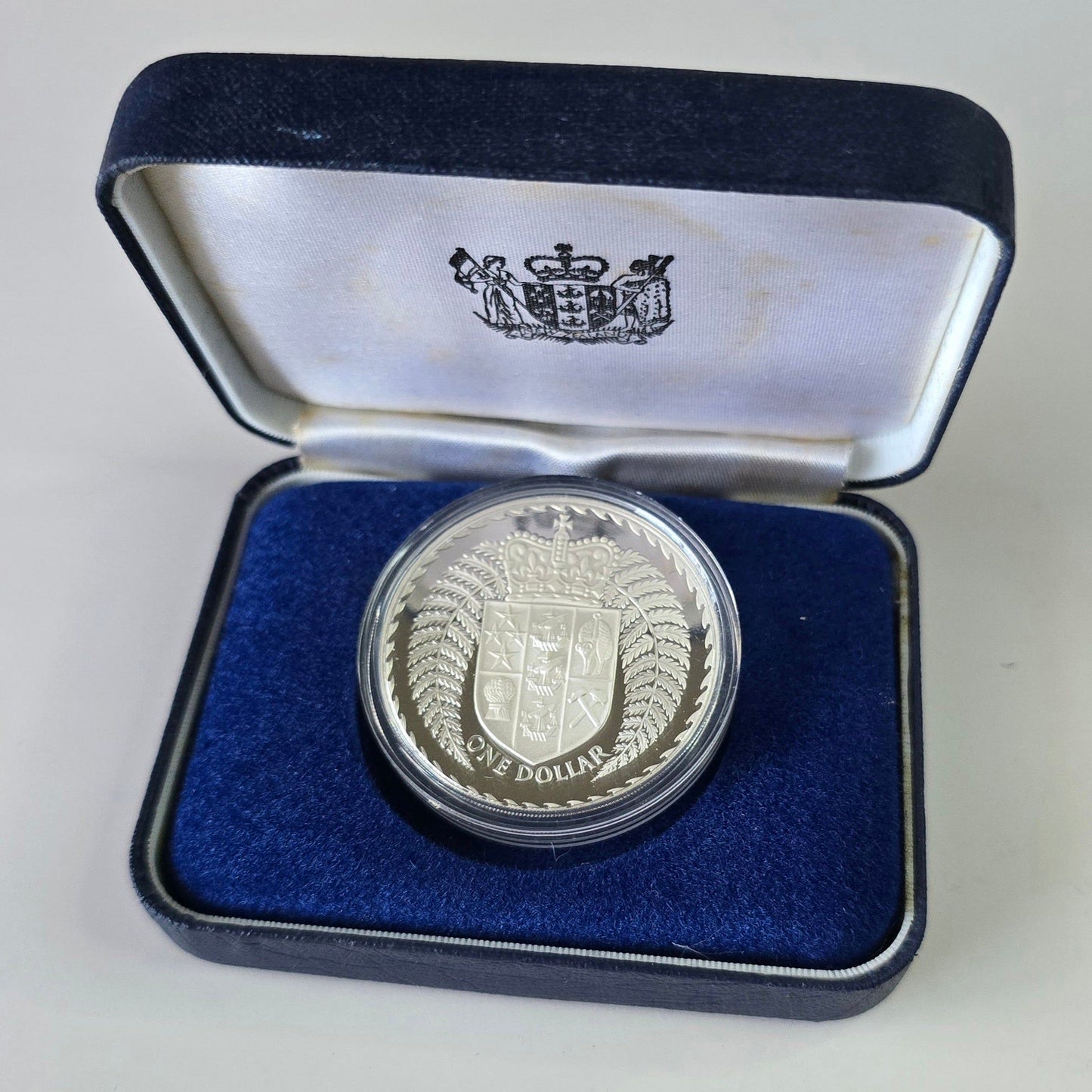 1979 One Dollar Coat Of Arms Proof, 92.5% Silver