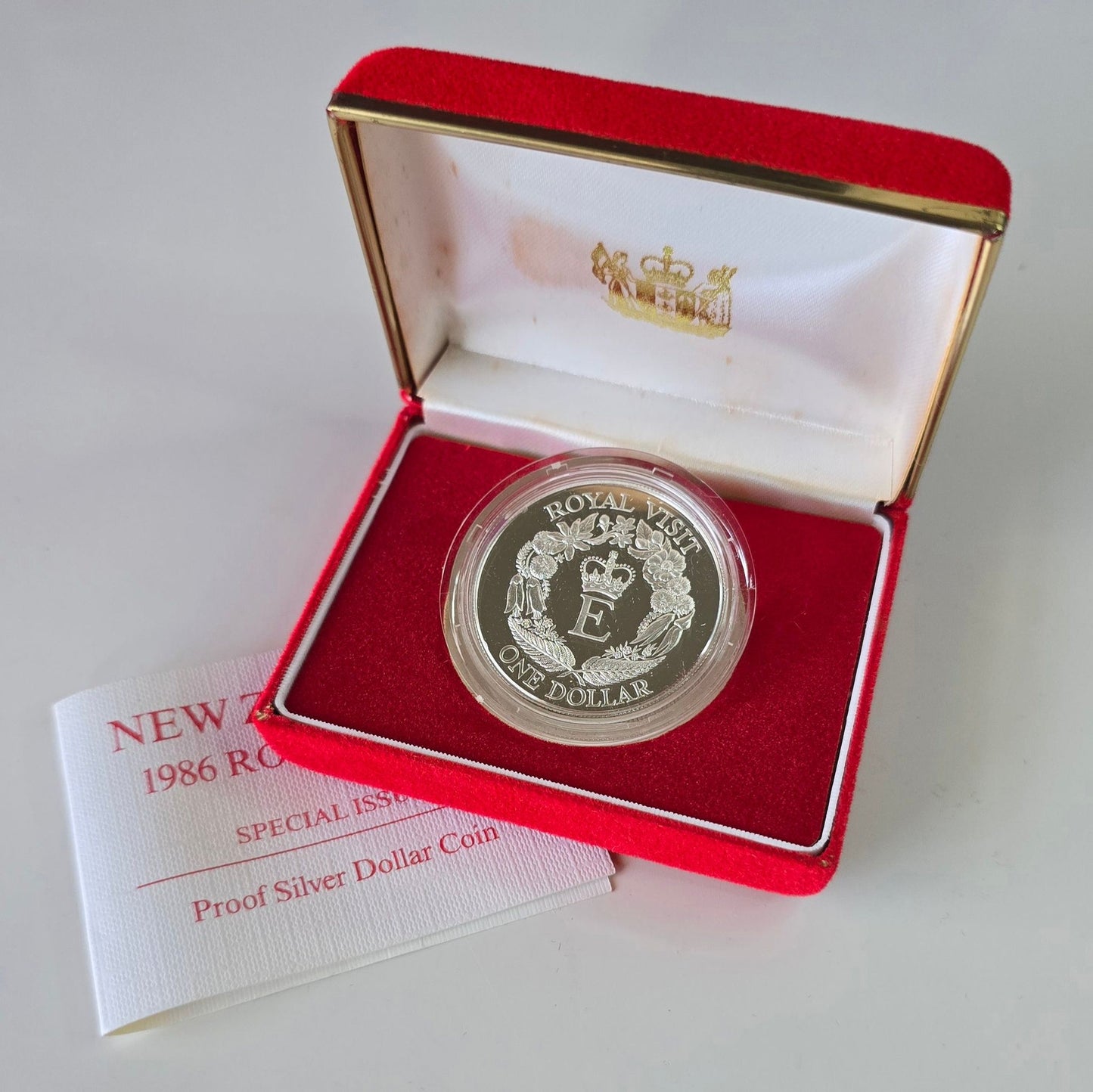 1986 One Dollar Royal Visit Proof, 92.5% Silver