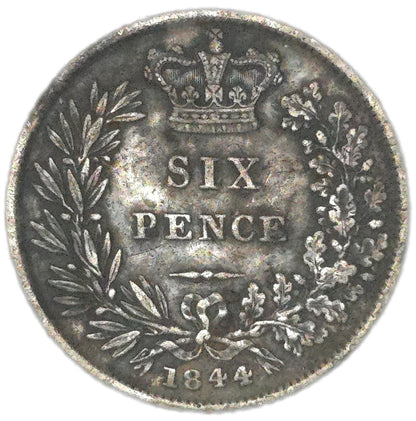 1844 UK Sixpence