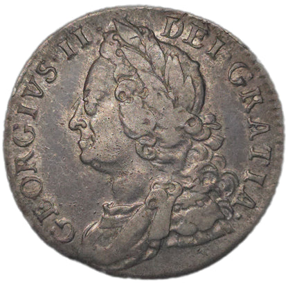 1758 United Kingdom Sixpence, aVF