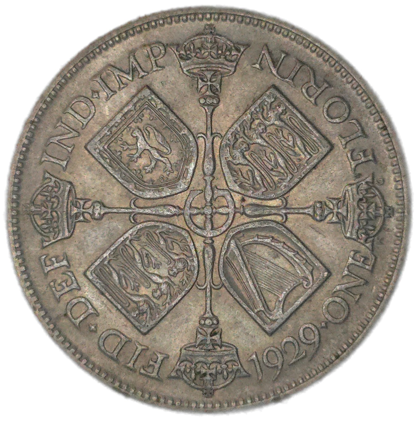 1929 United Kingdom Florin, VF