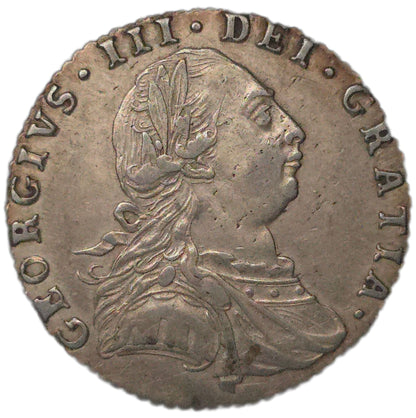 1787 United Kingdom Sixpence, EF