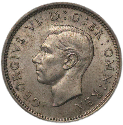 1945 United Kingdom Sixpence, EF