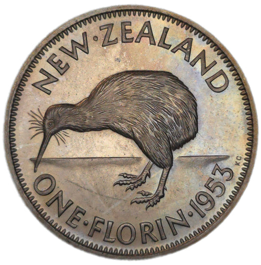 1953 New Zealand Florin, Proof