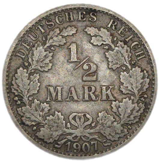 1907 Germany 1/2 Mark