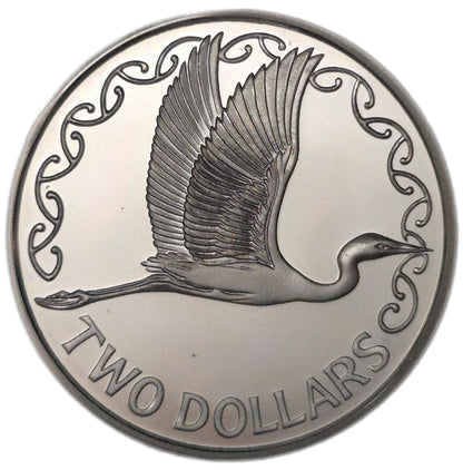 1990 New Zealand Two Dollar, Silver Proof