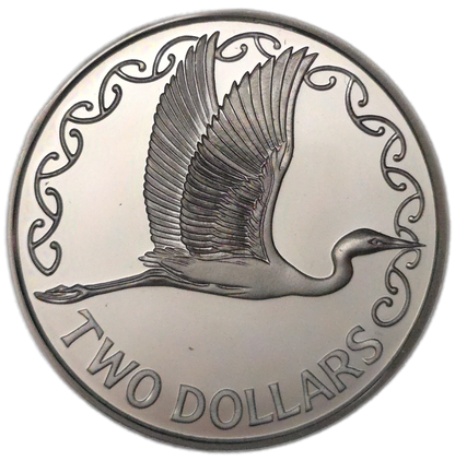 1990 New Zealand Two Dollar, Silver Proof