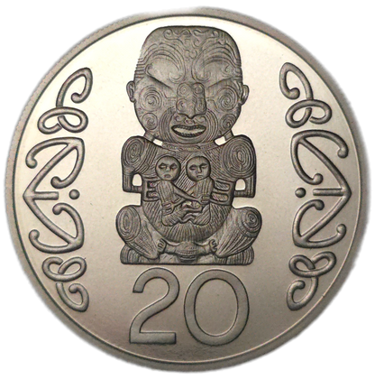 1990 New Zealand 20 Cents, Proof
