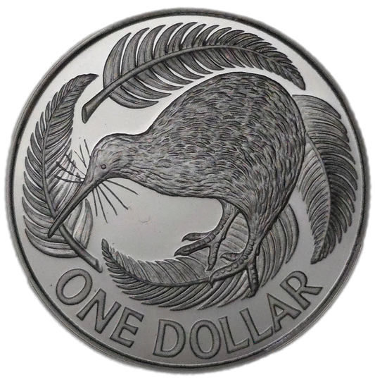 1990 New Zealand One Dollar, Silver Proof
