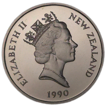1990 New Zealand 5 Cents, Proof