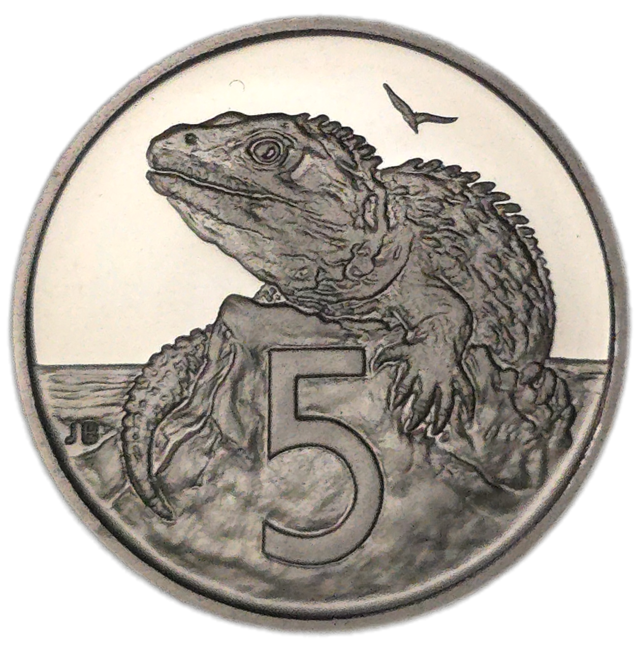 1990 New Zealand 5 Cents, Proof