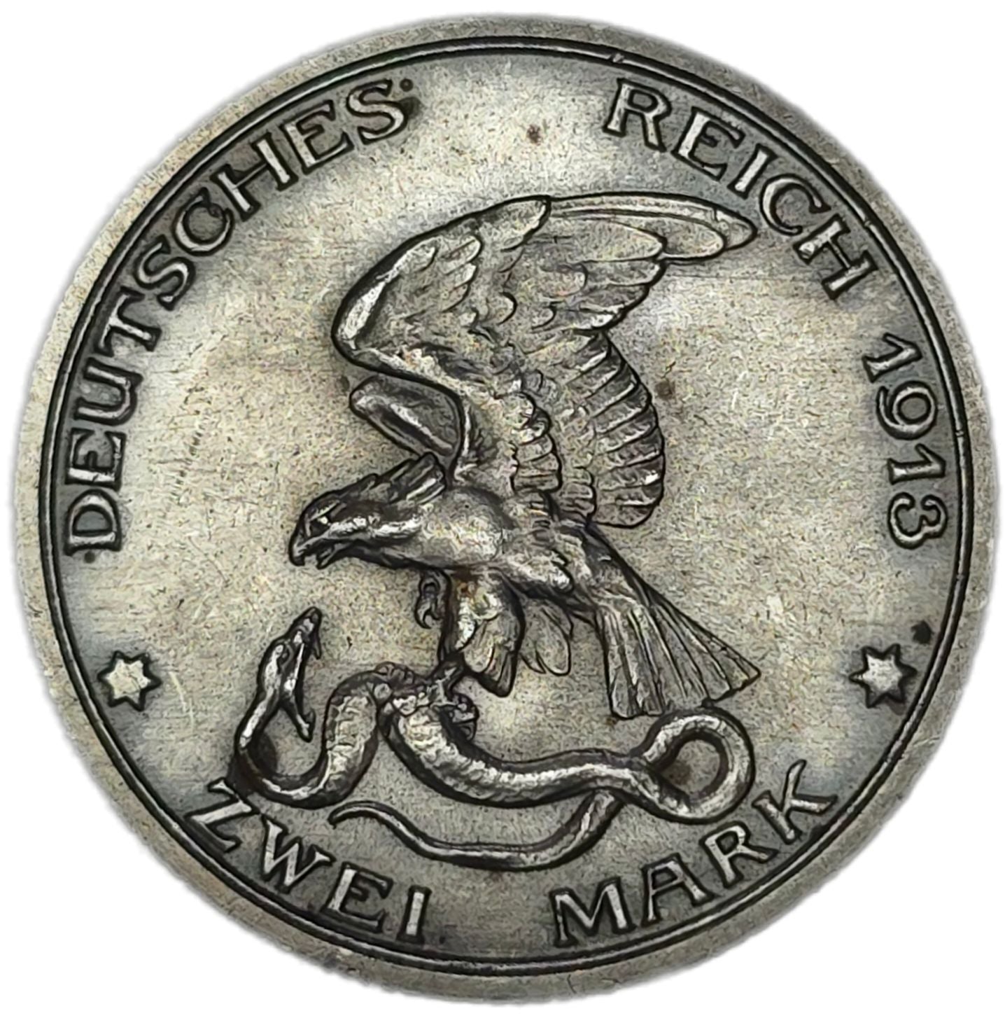 1913 Prussia 2 Marks, aUNC