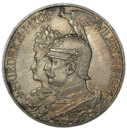 1901 Prussia 2 Marks, aUNC