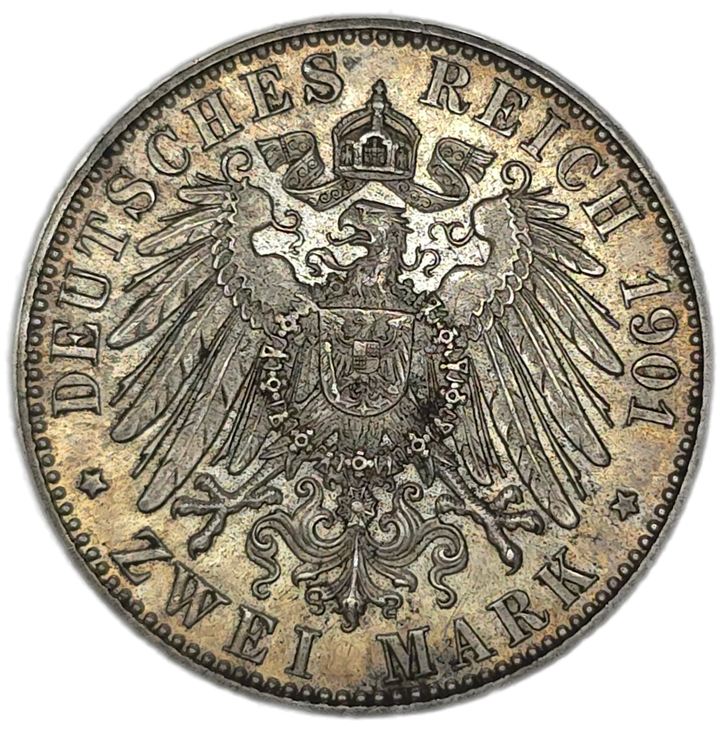 1901 Prussia 2 Marks, aUNC