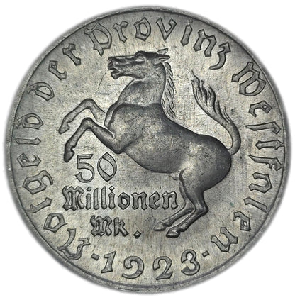 1923 Germany 50 Million Mark, Notgeld