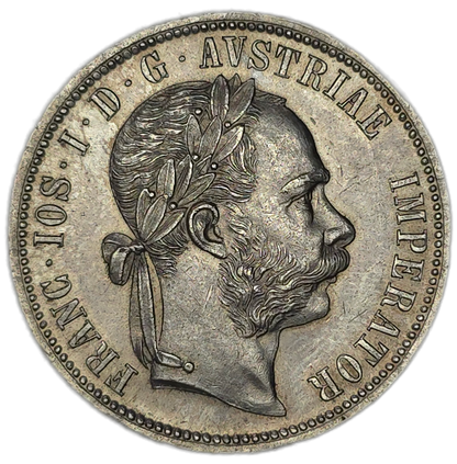 1891 Austrian Empire 1 Florin, aUNC