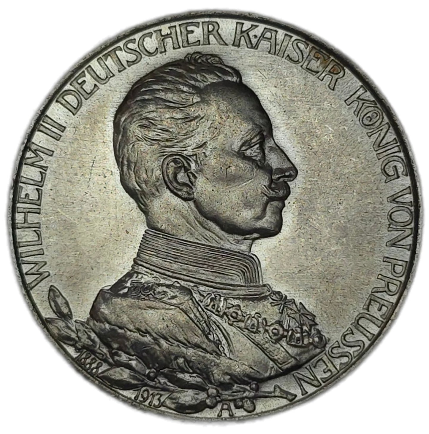 1913 Prussia 2 Marks, Uncirculated