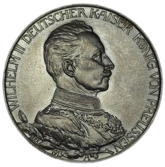 1913 Prussia 2 Marks, Uncirculated