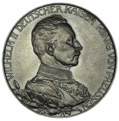 1913 Prussia 2 Marks, Uncirculated