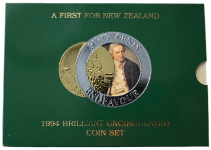 1994 New Zealand Bi-Metal 50 cent uncirculated set