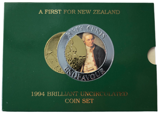 1994 New Zealand Bi-Metal 50 cent uncirculated set