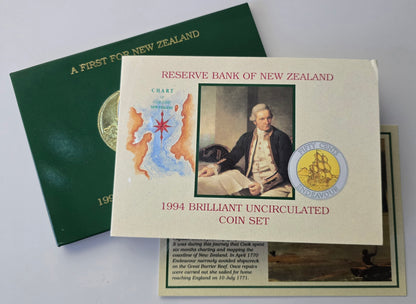 1994 New Zealand Bi-Metal 50 cent uncirculated set
