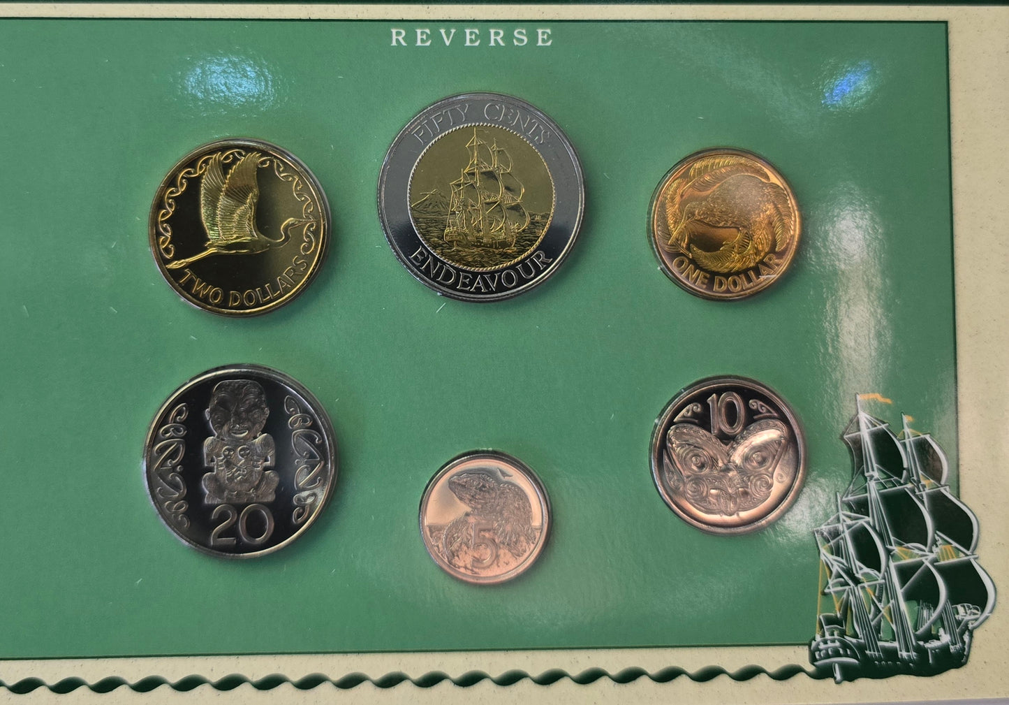 1994 New Zealand Bi-Metal 50 cent uncirculated set
