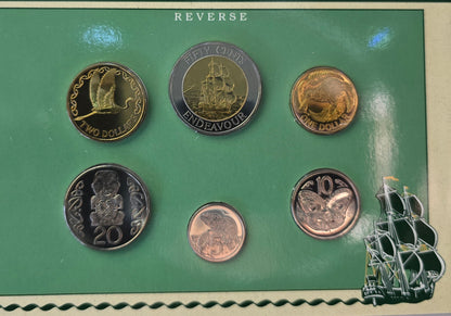 1994 New Zealand Bi-Metal 50 cent uncirculated set