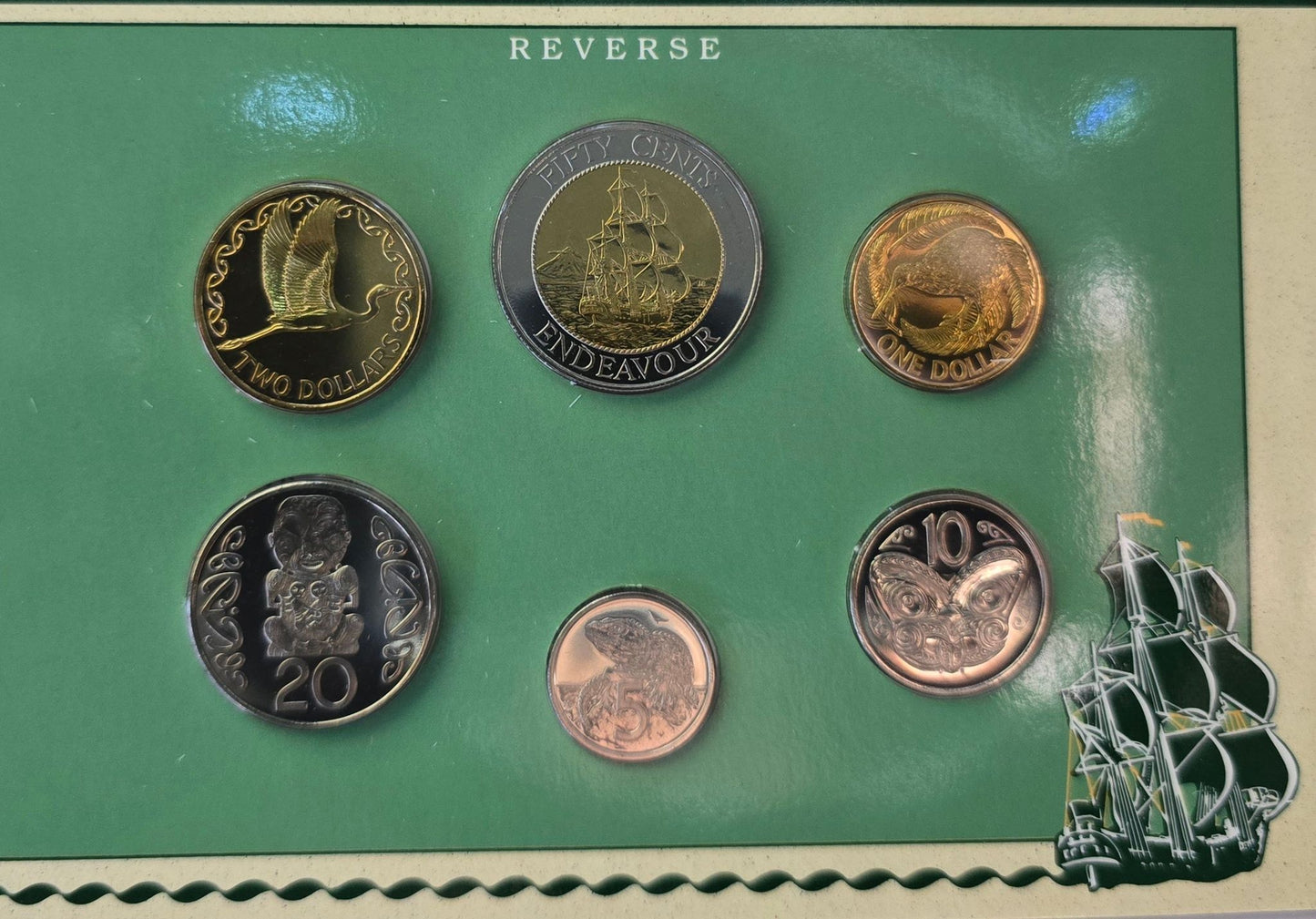 1994 New Zealand Bi-Metal 50 cent uncirculated set