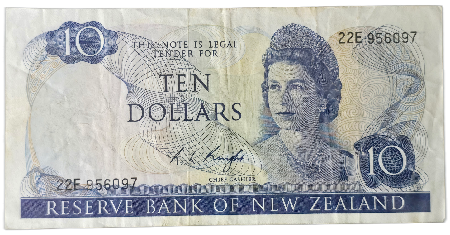 1981-1985 New Zealand Ten Dollar Note