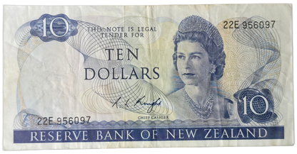 1981-1985 New Zealand Ten Dollar Note