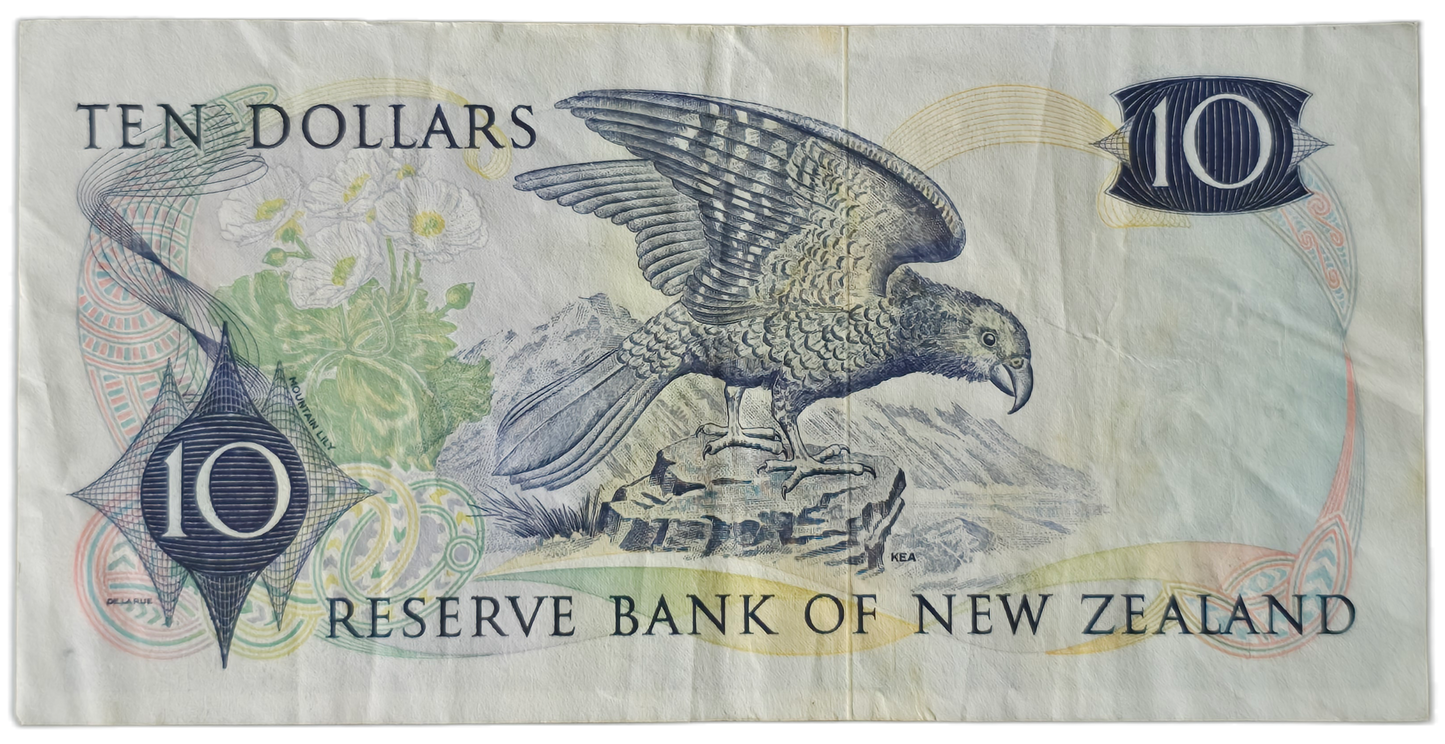 1981-1985 New Zealand Ten Dollar Note