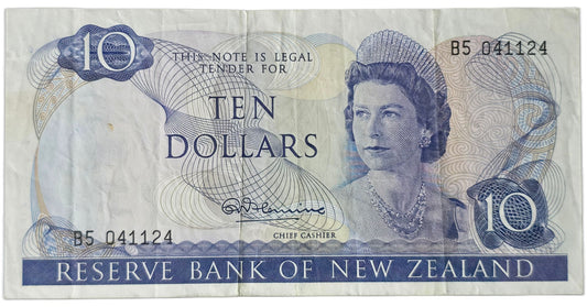 1967-1968 New Zealand Ten Dollars