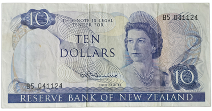 1967-1968 New Zealand Ten Dollars